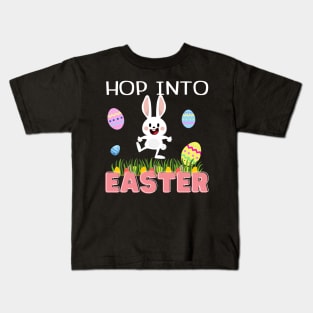 Cute Hop Into Easter Squad Rabbit Bunny Cousin Crew Kids Man Kids T-Shirt